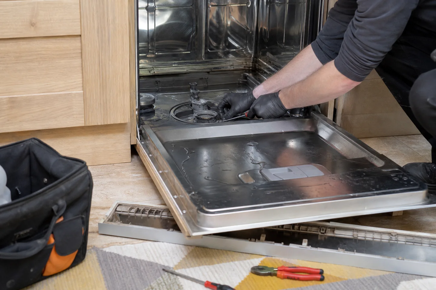 Integrated dishwasher repair