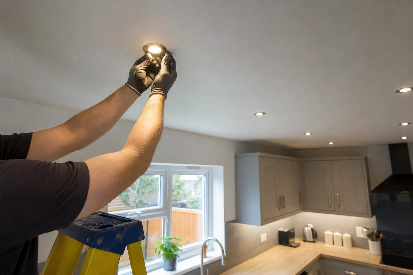 Kitchen downlight installation